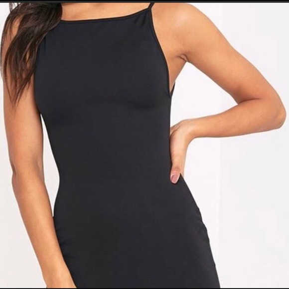 Dresses & Skirts - PrettyLittleThing Black Square Midi Dress